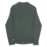 TOMMY HILFIGER Mens Jumper Green Chunky Knit S