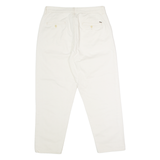 PEPE JEANS Womens Twill Trousers White Regular Tapered W32 L28