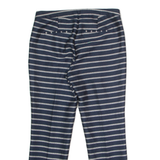 ZARA Striped Womens Trousers Blue Regular Tapered W30 L26