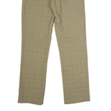 OUTRAGE Houndstooth Check Womens Trousers Beige Straight 90s W26 L30