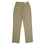 OUTRAGE Houndstooth Check Womens Trousers Beige Straight 90s W26 L30
