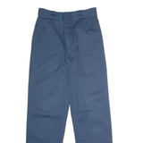 DICKIES X Rework Fizzen Workwear Womens Twill Trousers Blue Straight W26 L30