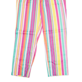 ORDERPLUS Striped Womens Trousers Pink Regular Straight W30 L28
