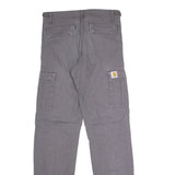 CARHARTT WIP Aviation Mens Canvas Trousers Grey Regular Straight W27 L32