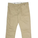 DICKIES Mens Twill Trousers Beige Regular Straight W34 L32