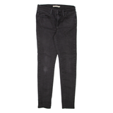 LEVI'S 710 Womens Jeans Black Slim Skinny W24 L28