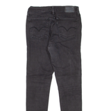 LEVI'S 710 Womens Jeans Black Slim Skinny W24 L28