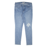 LEVI'S 711 Distressed Womens Jeans Blue Slim Skinny W31 L30