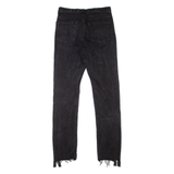 VALELIVES Zippers Mens Jeans Black Slim Straight W32 L34