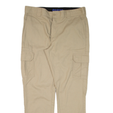 DICKIES Cargo Workwear Mens Trousers Beige Slim Straight W36 L32