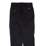 DICKIES Cargo Workwear Mens Trousers Black Slim Straight W28 L30