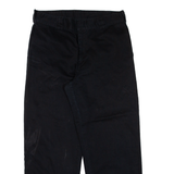DICKIES Workwear Womens Trousers Black Loose Straight W32 L37