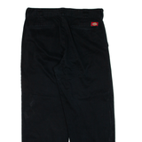 DICKIES Workwear Womens Trousers Black Loose Straight W32 L37