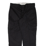 DICKIES Cargo Workwear Mens Trousers Black Regular Straight W36 L30