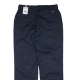 DICKIES Workwear Womens Trousers Blue Regular Straight W33 L30