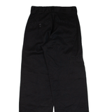 DICKIES Double-knee Workwear Mens Trousers Black Loose Straight W26 L30