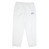 LOTTO Mesh Lined Mens Track Pants White Tapered L W36 L32