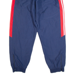 Mesh Lined Mens Track Pants Blue Tapered L W33 L33