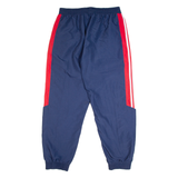 Mesh Lined Mens Track Pants Blue Tapered L W33 L33