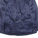 GIANFRANCO FERRE Womens Blazer Jacket Blue Knit Wool M