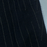 MANI Womens Blazer Jacket Blue Knit Wool 90s Pinstripe L