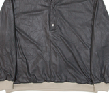 GIANFRANCO FERRE Fleece Lined Mens Pullover Jacket Black XL