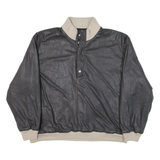 GIANFRANCO FERRE Fleece Lined Mens Pullover Jacket Black XL