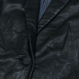 JACOB COHEN COUTURE Womens Blazer Jacket Black Leather M