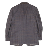 VALENTINO Mens Blazer Jacket Blue Knit Wool 90s Check M