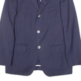BOGGI Mens Blazer Jacket Blue Knit Wool S
