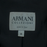 ARMANI COLLEZIONI Womens Blazer Jacket Black Knit M