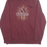 ADIDAS Womens Maroon Hoodie L
