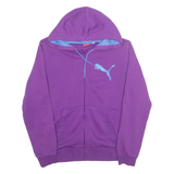 PUMA Lifestyle Womens Purple Hoodie Full Zip UK 14