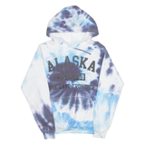Tie Dye ALASKA Womens Blue Hoodie USA XS