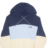 FILA Colourblock Mens Blue Hoodie M
