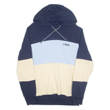 FILA Colourblock Mens Blue Hoodie M