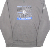 ADIDAS Bulldog Football Columbus North Mens Grey Hoodie USA M