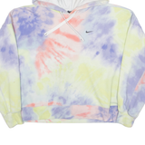 NIKE Cropped Tie Dye Womens Yellow Hoodie XL