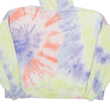 NIKE Cropped Tie Dye Womens Yellow Hoodie XL
