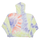 NIKE Cropped Tie Dye Womens Yellow Hoodie XL