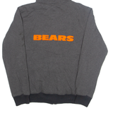 NFL Fleece Lined Chicago Bears Mens Grey Hoodie Full Zip USA M