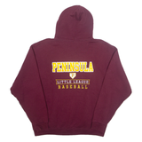 RUSSELL ATHLETIC PLL Baseball Mens Maroon Hoodie USA XL