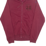 DISNEY Mickey Womens Maroon Hoodie Full Zip USA L