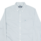 NAUTICA Mens Shirt Blue Check Long Sleeve M