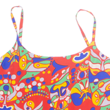 Womens Camisole Top Red Sleeveless Crazy Pattern M