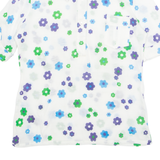 KLEINBERGER Womens Printed Shirt White Collared Floral M