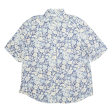 LES ESSENTIELS Womens Printed Shirt Blue Collared Floral L