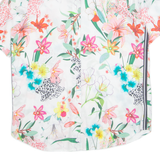 ETERNA Womens Printed Shirt White Collared Floral S