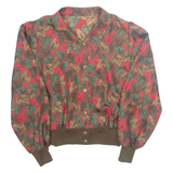 Womens Printed Shirt Green Collared Long Sleeve Floral M