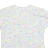 YESSICA Womens Printed Blouse Blue 90s Floral S